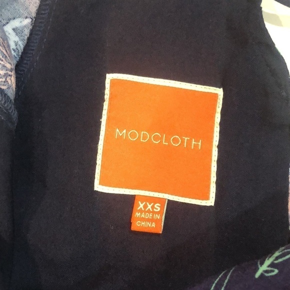 Modcloth sheath dress gnomes mushrooms cottagecore bustier back pockets! XXS - Picture 9 of 12